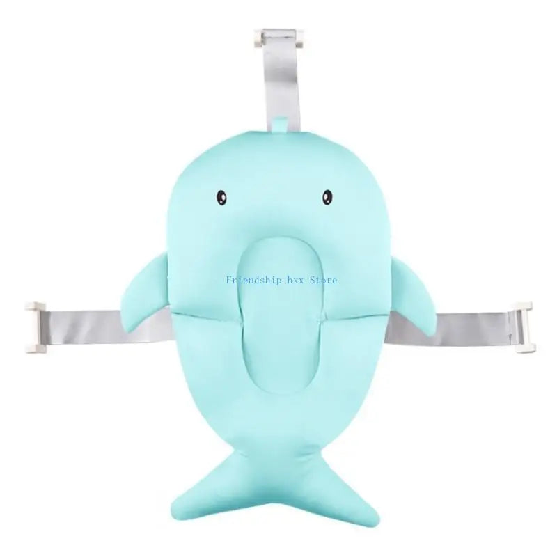F1CB Infant Bath Mat Newborns Bathing Cushion Ergonomically Designing Shower Cushion