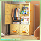 2025 Kids Wardrobe: Stainless Steel Storage Cabinet, Double Door Design Eco-Friendly & Child-Safe Easy Assembly Home Nursery