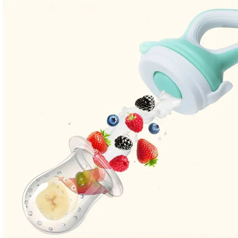 Sucette d'alimentation pour bébé avec tétine à fruits – Sucette de dentition en silicone sans BPA