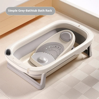 Intelligent warm baby bathtub lengthened and widened baby bathtub home foldable bathtub can sit and lie on baby bathtub
