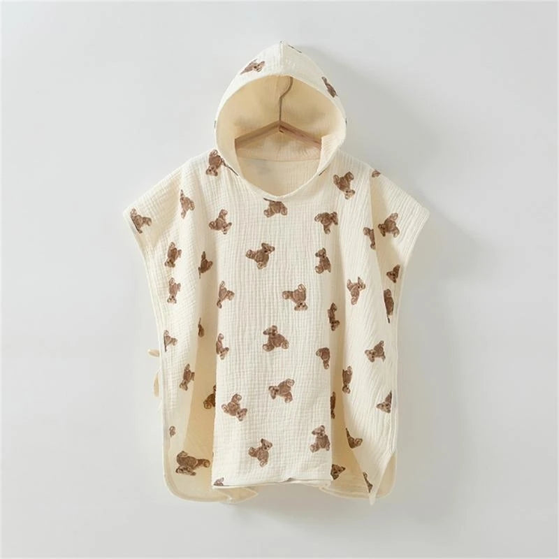 JU64 Baby Hooded Bath Towel for Infant Boy Girl Breathable  Wraps Warm Shower Towel Comfortable Quick-Drying Bathrobe