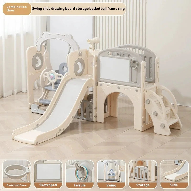 Toddler Slide & Swing Playset with Activity Board
