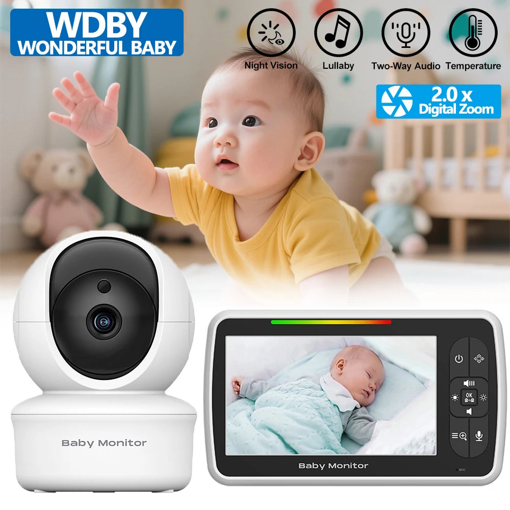 5″ Baby Monitor PTZ 2X Zoom Two-Way Talk VOX  Vi