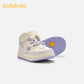 Balabala Baby Walking Shoes Baby Boys Girls High-top Board Shoes Plus Velvet 2024 New Winter Shoes Baby Shoes Kids Shoes