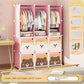 Children Dress Clothes Folding Cabinets Simplicity Cube Splice Storage Locker Foldable Fully Enclosed Wardrobe Bedroom Furniture