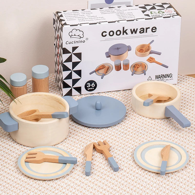 Wooden Kitchen Playset – Cook & Learn!