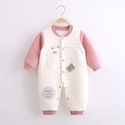 Winter Unisex Fashion Long Sleeve Baby Boy Girl Romper 100%Cotton Soft Jumpsuit