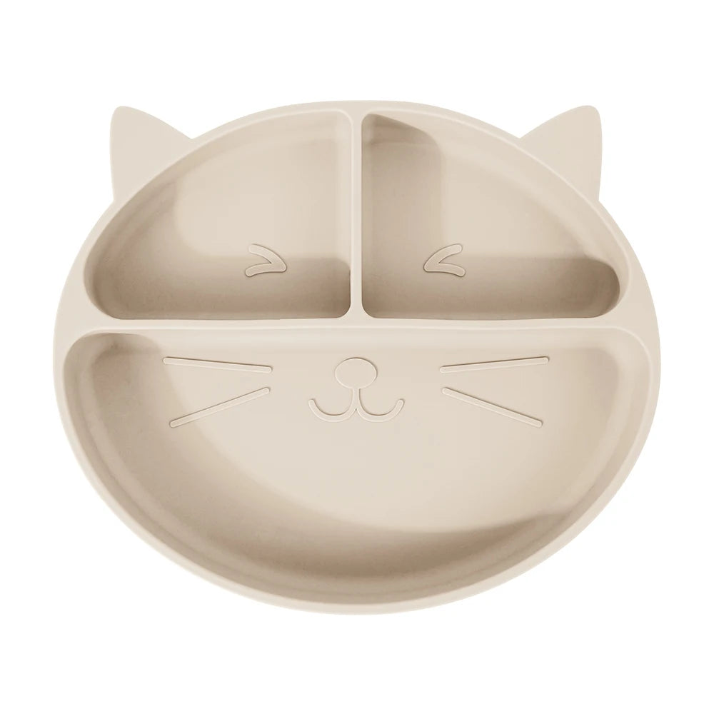 Toddler Feeding Set – Non-Slip Silicone Cartoon Plate & Bowl