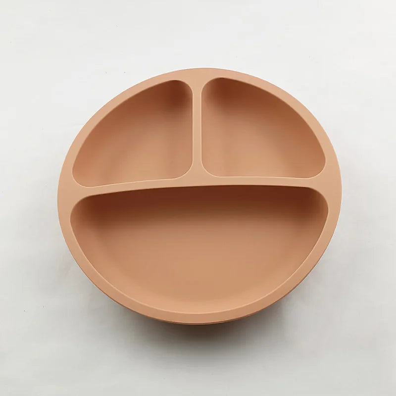Baby Silicone Suction Plate – Cartoon Smile Face Bowl