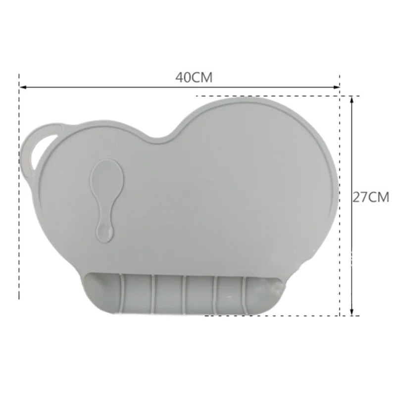 Food Grade Silicone Baby Bib Table Mat Infant Tiny Diner Portable Suction Cup Placemat For Kids Baby Feeding Kitchen Placemat