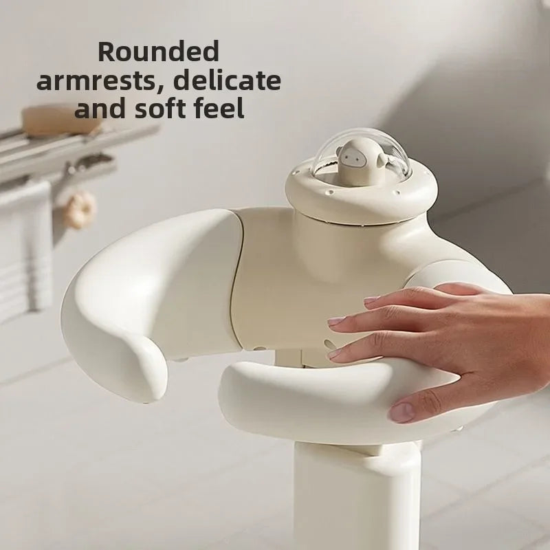 Baby Standing Bath Shower Station Infant Toddler Foldable Multi-Function Adjustable Hair Bottom Washing Portable Lightweight