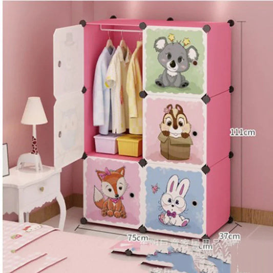 Wardrobe For Baby Clothes Children's Storage Cabinet Kids Room Furniture Closet Guarda Roupa Infantil Simple Assembly Plastic