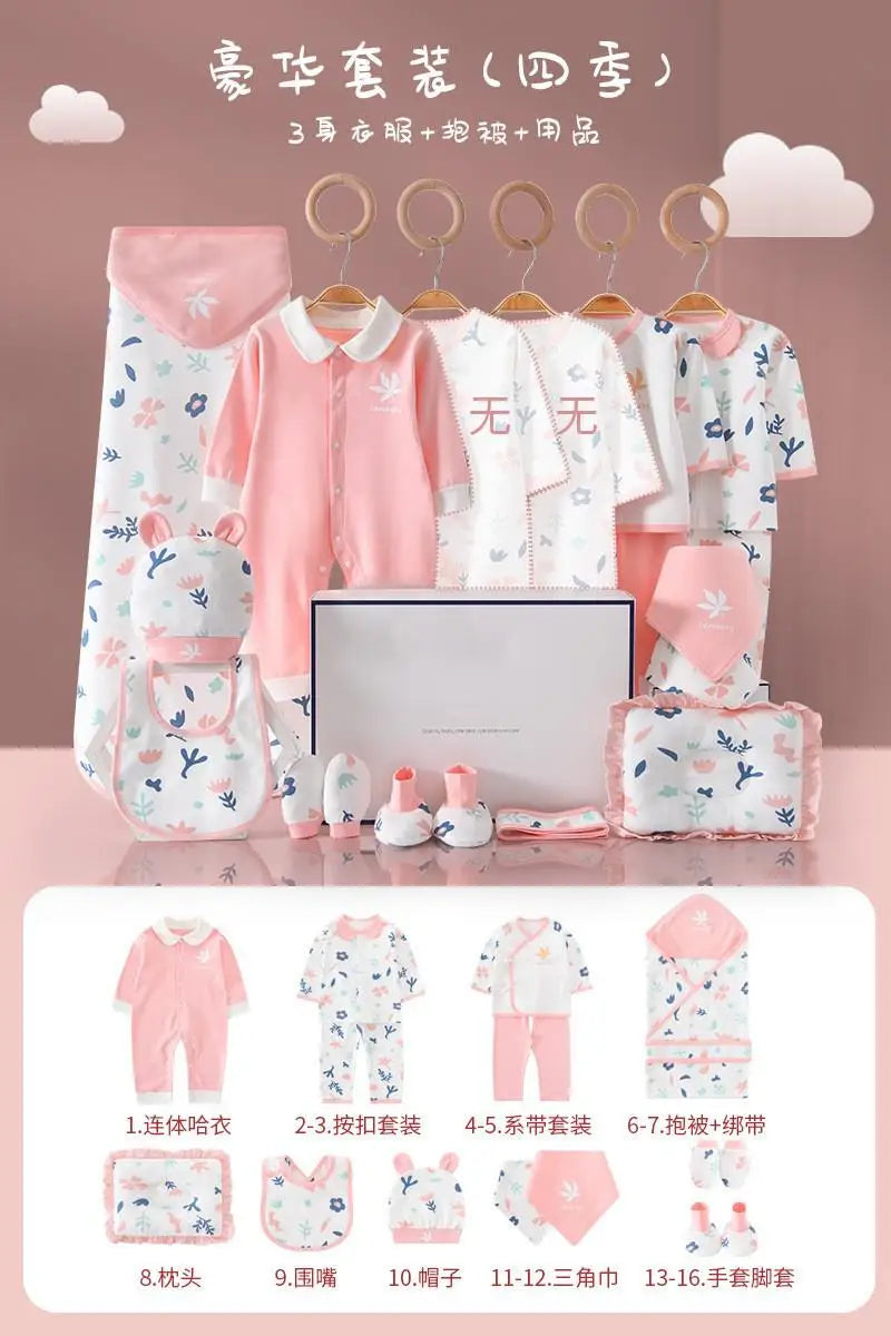 Pure Cotton Newborn Baby Set – Unisex Clothing Suit (0–12 Months)