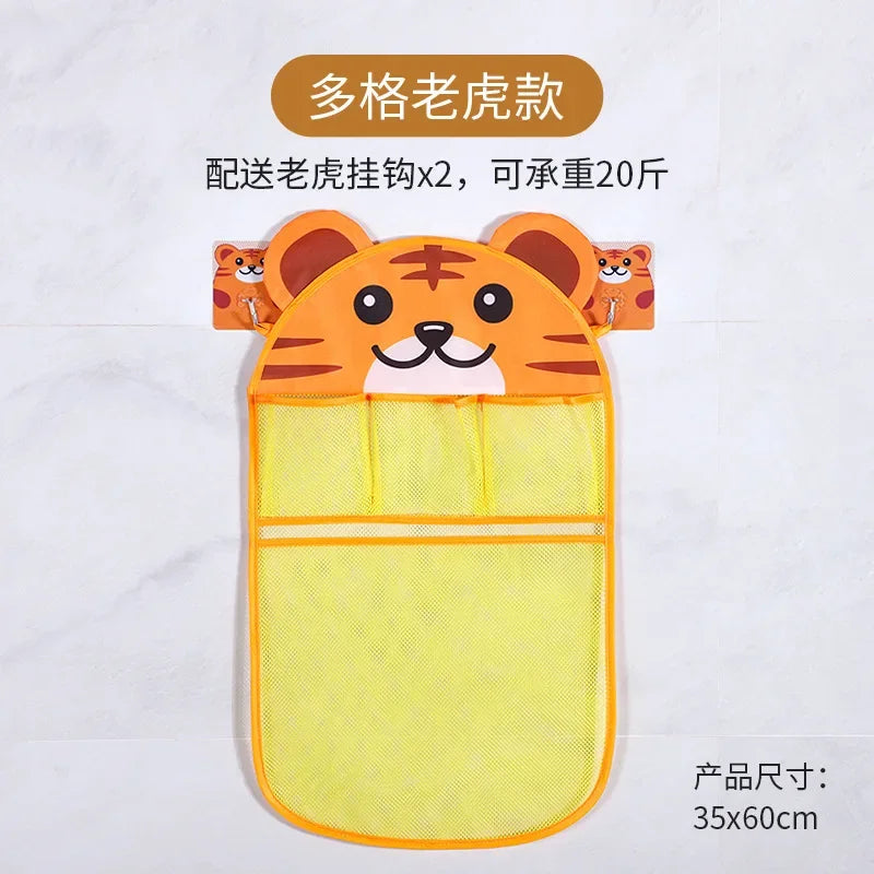 Toddler Bath Toy Storage – Cartoon Mesh Bag for Shower & Toys