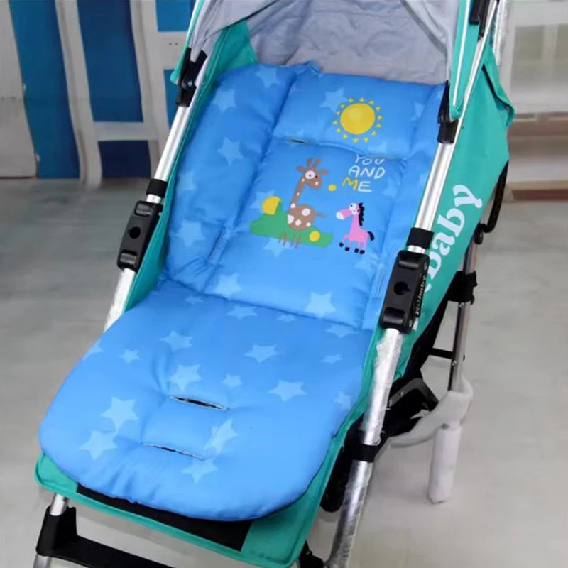 Cartoon Printed Pattern Stroller Seat Cushion Four Seasons Universal Children Dining Chair Cushion Baby Stroller Cotton Pads