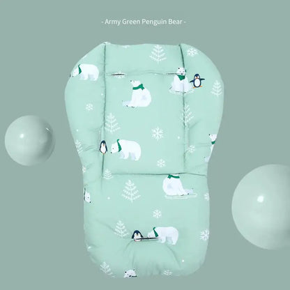 Baby Stroller Seat Liner Soft Thick Padded Cushion for Highchair Car Seat Infant Toddler 0-3 Years Washable Adjustable Safe