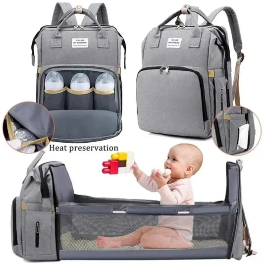 Multifunctional Maternity Bag – Outdoor Diaper Backpack with Baby Seat