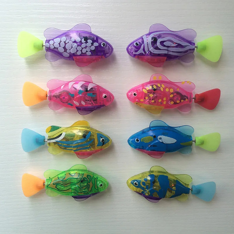 Children's Party Ectronic Fish Light Induction Shower Interactive Swimming Water Play Pet Simulation Fish Toys Holiday Gifts