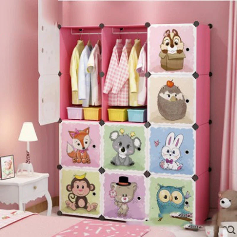 Wardrobe For Baby Clothes Children's Storage Cabinet Kids Room Furniture Closet Guarda Roupa Infantil Simple Assembly Plastic