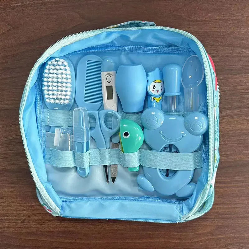 Baby Care Package Baby Shampoo Brush Bath Water Temperature Gauge Nail Clippers Thermometer 13 Piece Gift Set Nursing Set