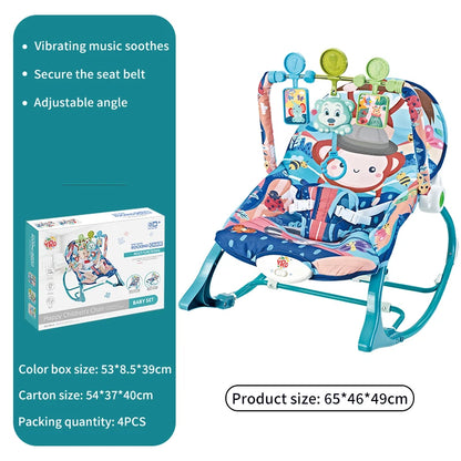 Baby Electric Rocking Chair Cradle Multifunctional Toys with Music Vibration Newborn Cradle Bed Sleep Shaker fit 0-2 Years Old