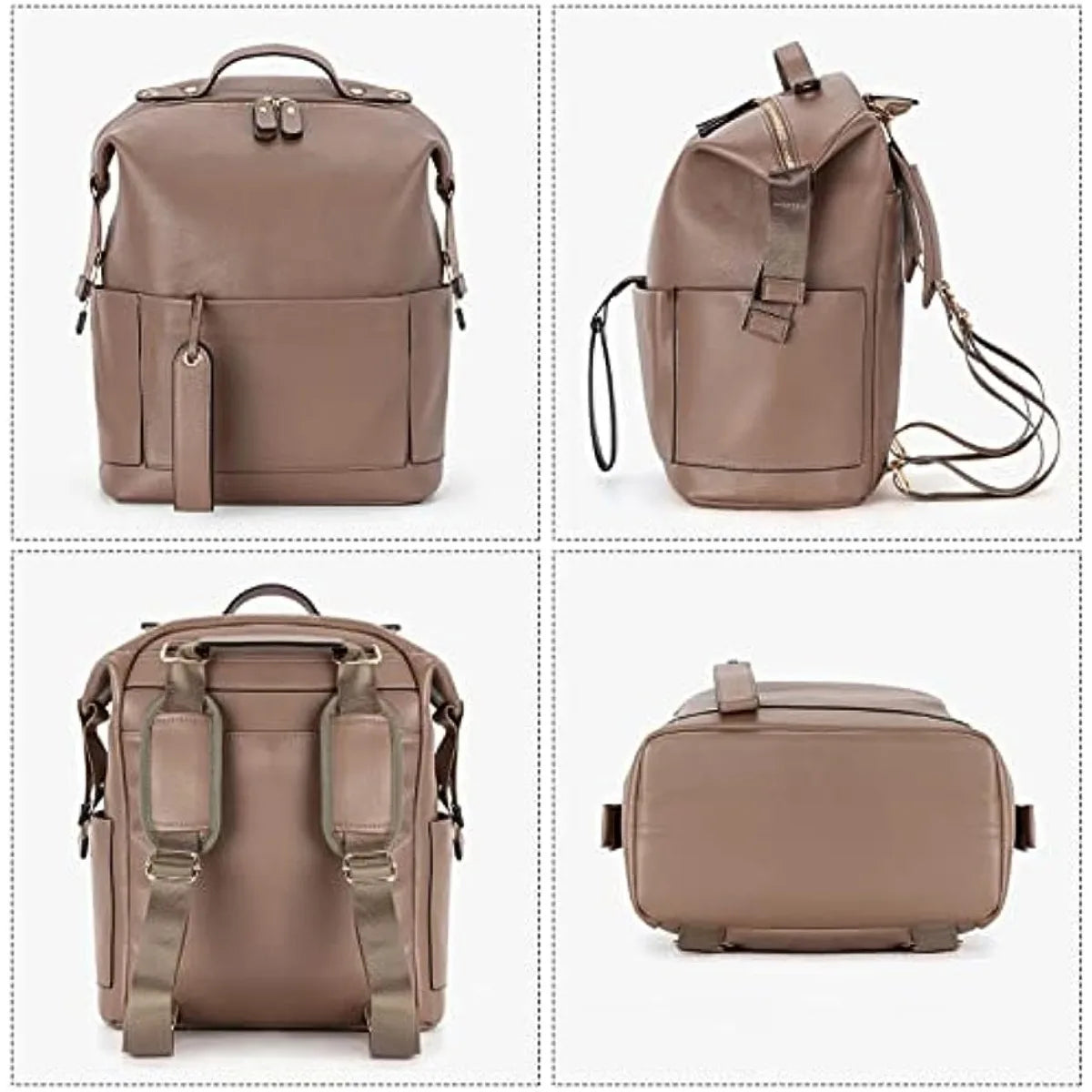 Infant & Baby PU Leather Diaper Bag – Nursing & Travel Friendly