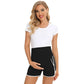 Summer Maternity Sweat Shorts 2025 High Waist Shorts Lounge Casual Curved Slit with Pockets Loose Women Sport Clothing