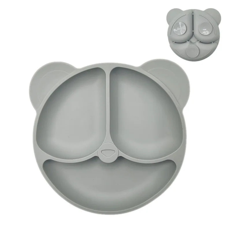 Baby Silicone Suction Plate – Cartoon Smile Face Bowl