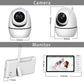 5'' IPS Video Baby Monitor with Pan Tilt Camera 3500mAh Battery Two Way Audio Intercom Auto Night Vision Kids Security Camera