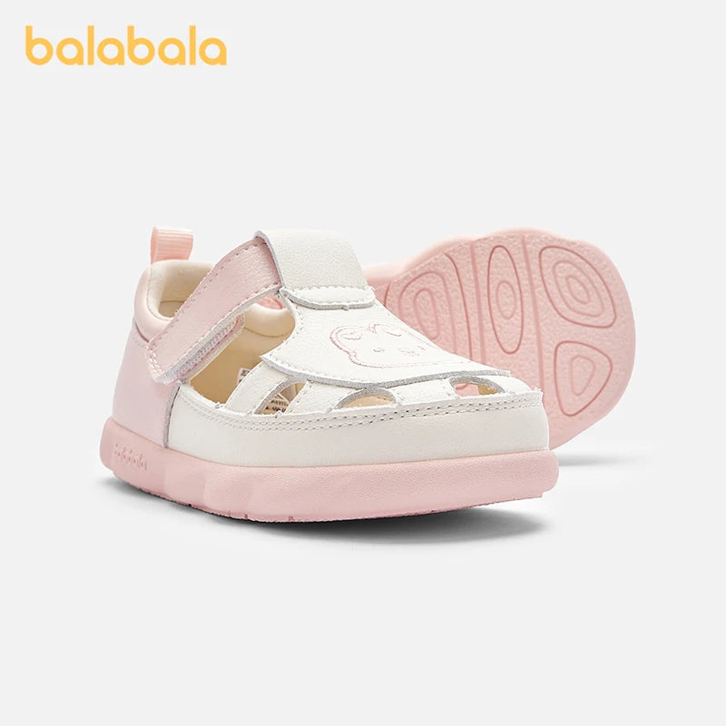 Balabala Baby Sandals Summer 2024 Cute Breathable Soft Sole Shoes for Toddlers Daily Casual Wear