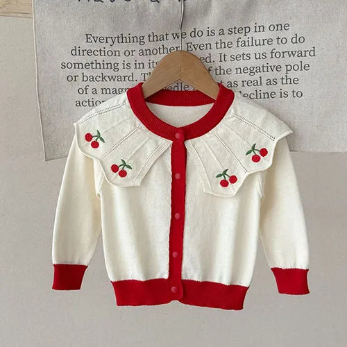 2025 New Autumn 0-3Yrs Clothing Infant Baby Girls Knitting Cardigan Long Sleeved Solid Color Newborn Baby Girls Sweater Coat