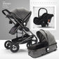 3 in 1 baby stroller Luxury High Landscape baby pram portable baby pushchair multifunctional Newborn Carriage double faced