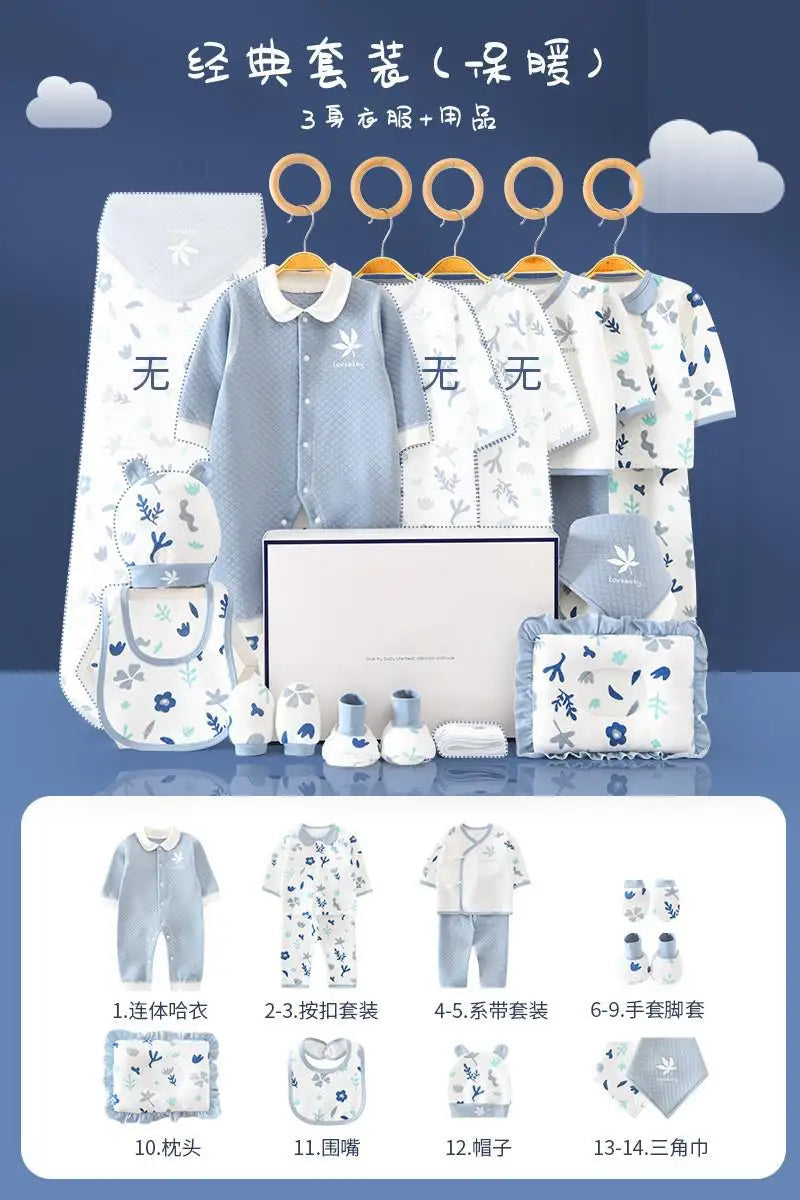 Pure Cotton Newborn Baby Set – Unisex Clothing Suit (0–12 Months)