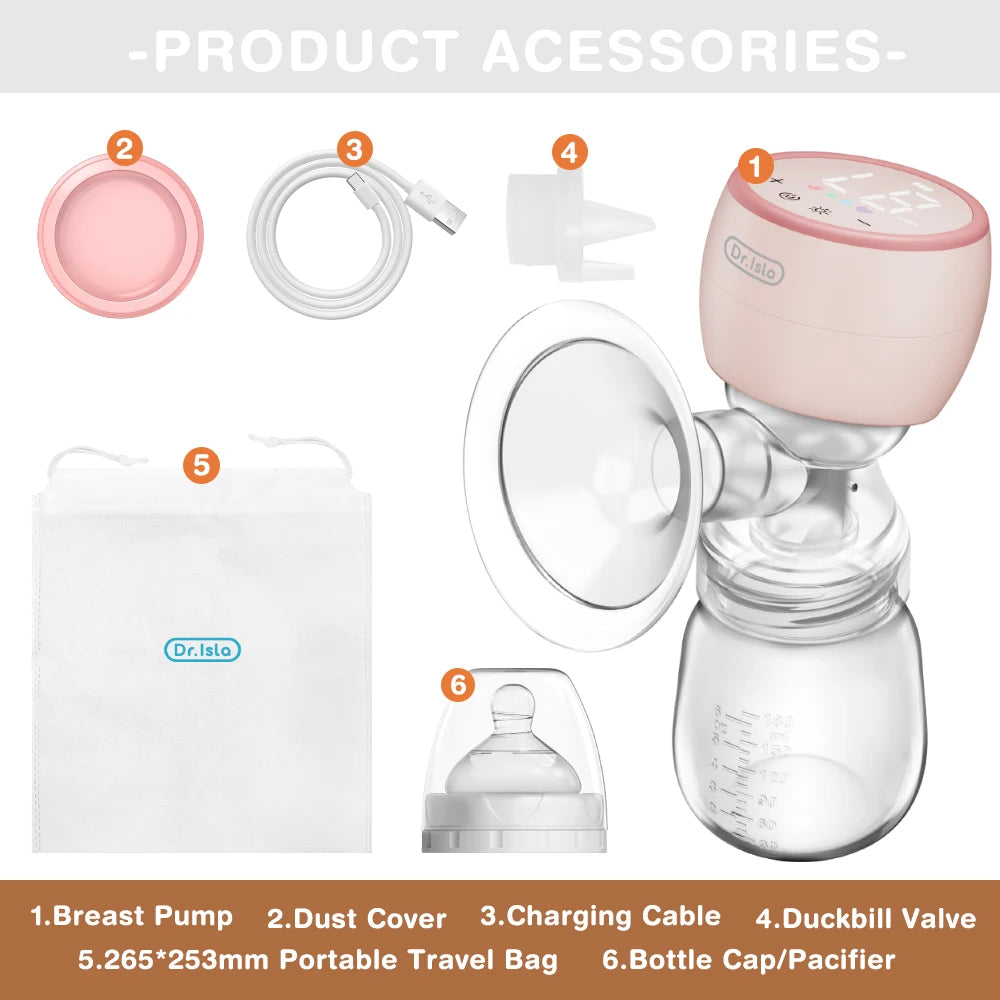 Dr.Isla Portable Electric Breast Pump with Night light