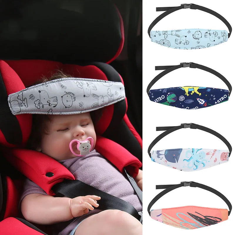 Baby Head Support Strap Car Seat Adjustable Kids Stroller Neck Relief Straps Pillow Toddler Headrest Sleep Car Chair Fasten Belt
