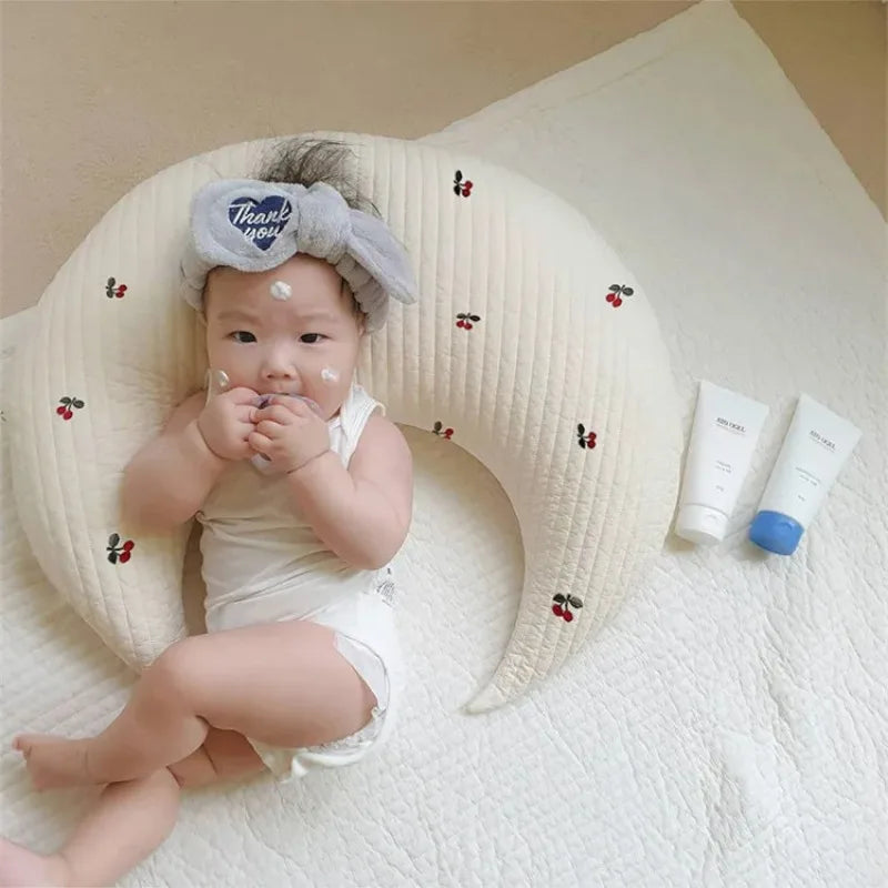 Newborn Breastfeeding Pillows Soft Cotton Crescent U-Shaped Waist Support Assisted Sleep Nursing Cushion Baby Soothing Pillows