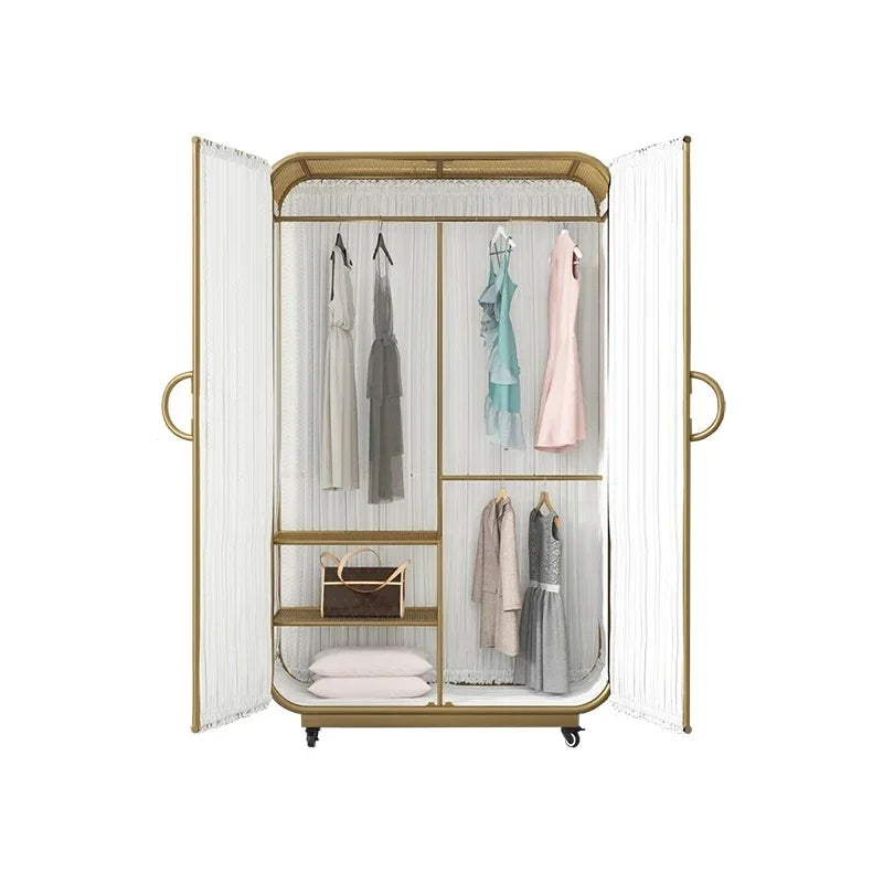 Modern Minimalist Wardrobe Organizer Storage Cube for Bedroom, Baby, and Home Furniture - Armable Metal Design