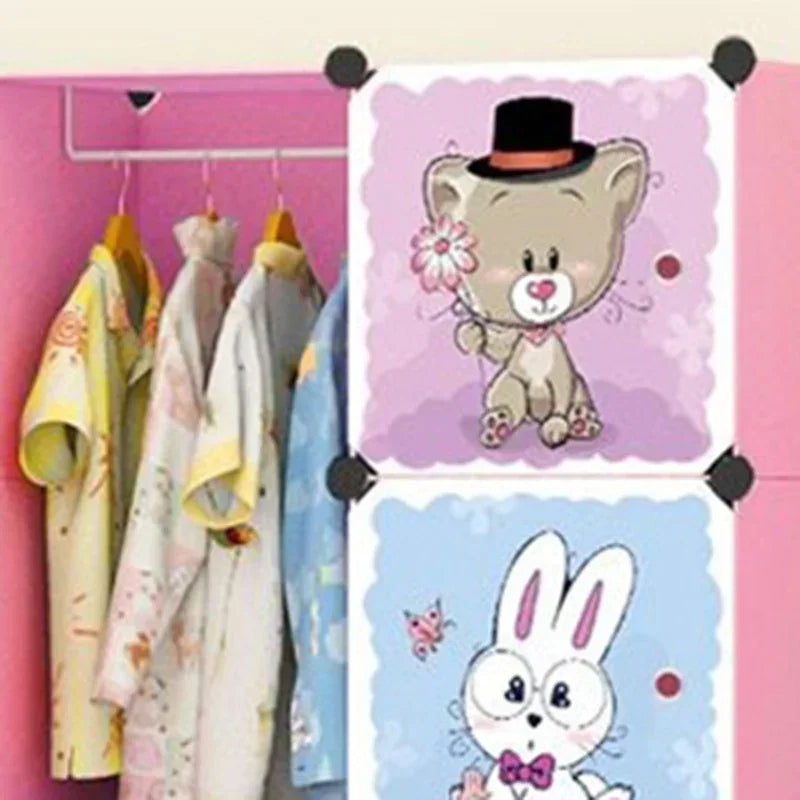 Storage Locker Child Wardrobe for Clothes Girl Cupboard Kids Cabinet Babies Bedroom  Meuble Chambre Enfant Child Room Furniture