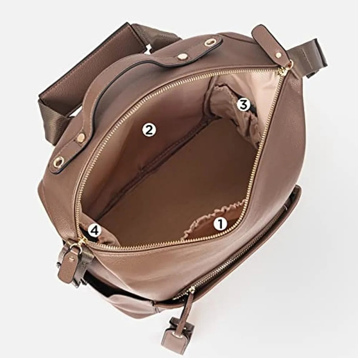 Infant & Baby PU Leather Diaper Bag – Nursing & Travel Friendly