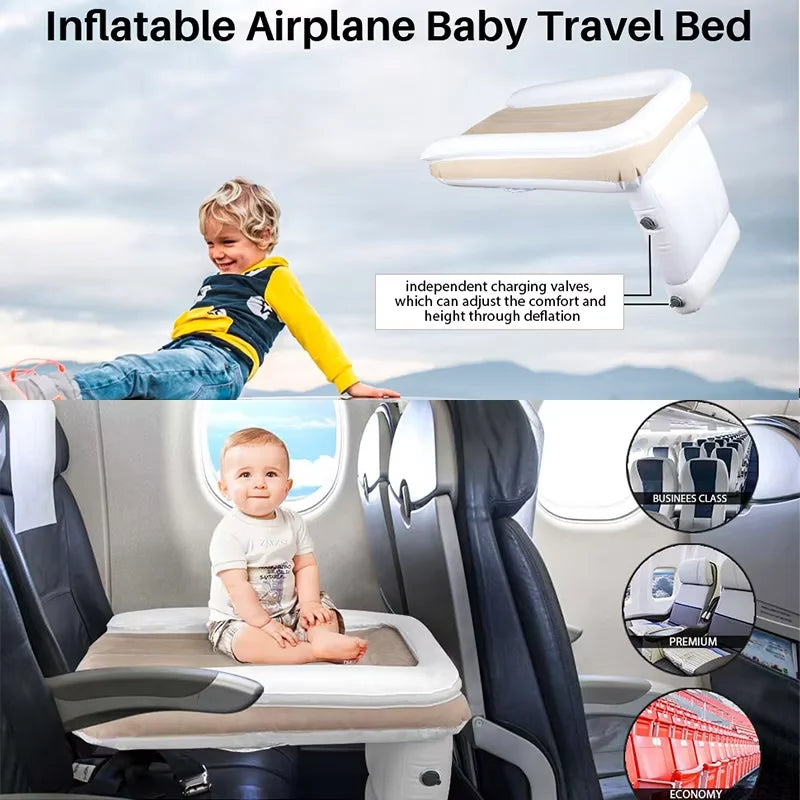 Portable Toddler Inflatable Travel Mattress – Folding Bed for Car & Airplane