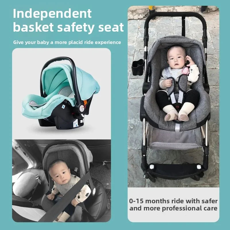 Foldable Lightweight Stroller – Smooth Ride for Babies