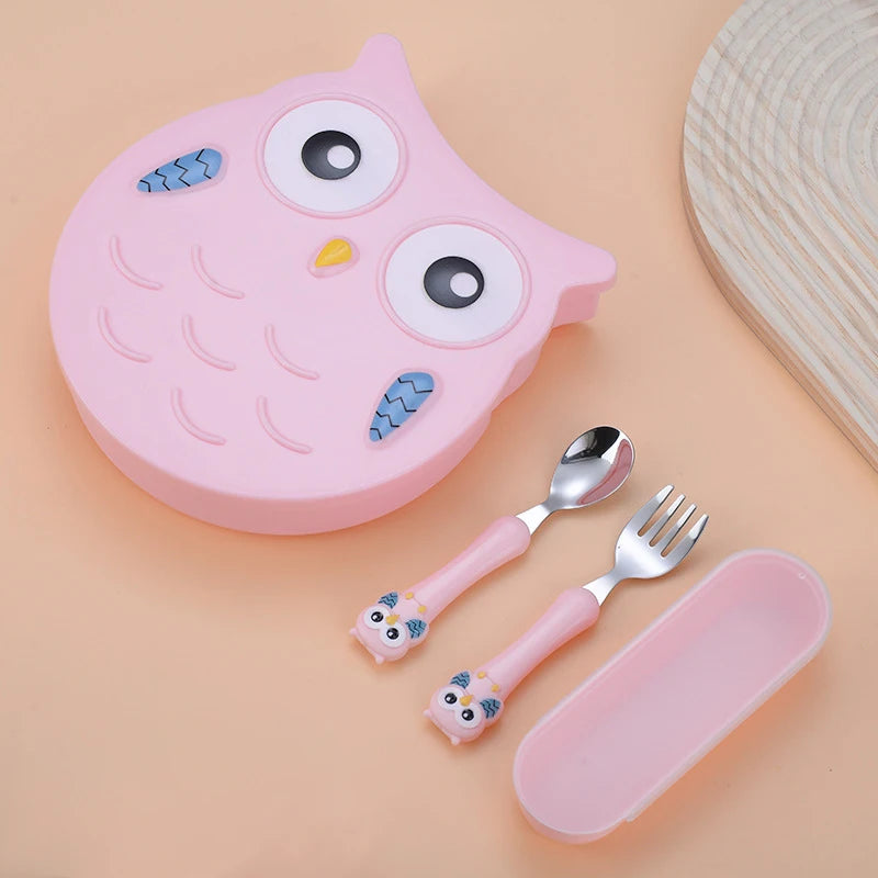 Baby Feeding Essentials – Cute Doll Design Stainless Steel Cutlery