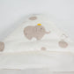 Newborn Baby Blanket With Windproof Hooded In Infant Car Seat Warm For Newborn Hospital Discharge Grey Elephant 0-6 Months
