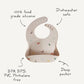 New Hot Adjustable Fit Waterproof Silicone Baby Bib with Crumb Catcher Pocket Easy To Clean and Comfortable To Wear