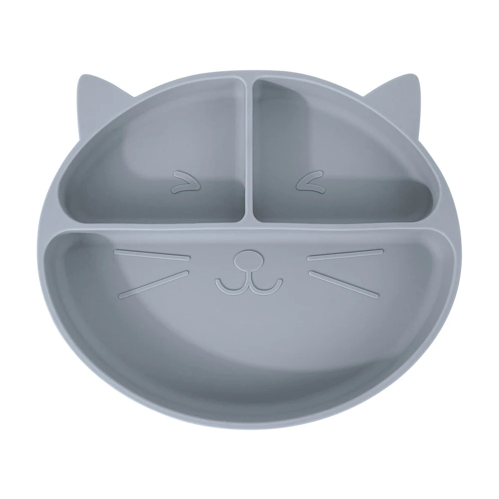 Toddler Feeding Set – Non-Slip Silicone Cartoon Plate & Bowl