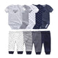 9 Pcs/Lot Unisex Newborn Bodysuits+Pants Clothing Sets Cartoon Cotton Baby Boy Girl Clothes