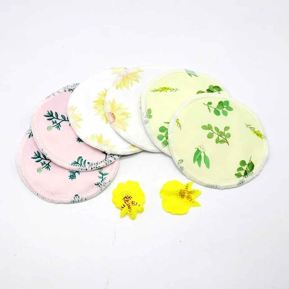 Breast Pads Bamboo Nursing Pads Absorbency Waterproof Washable Feeding Pad Reusable Breathablefor Nursing and Maternity Moms