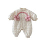 Baby Super Cute Jumpsuit 0-2 Years Old Winter Baby Girl Cute with Plush Cotton Crawling Clothes for Newborns