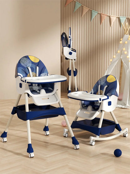 Baby Highchair Dining Chair Baby Eating Foldable Seat Multifunctional Lift Baby Dining Table Chair