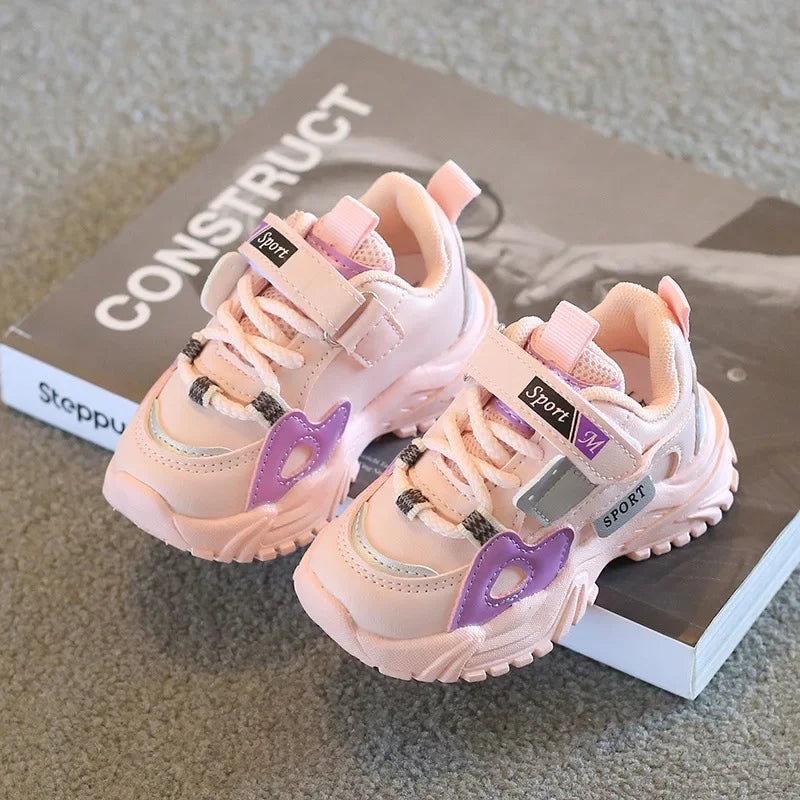 Spring Autumn New Style Children's Shoes Anti-Fall Learning to Walk Shoes Leather Surface for Babies Age 1 to 3 Kids Sports Shoe